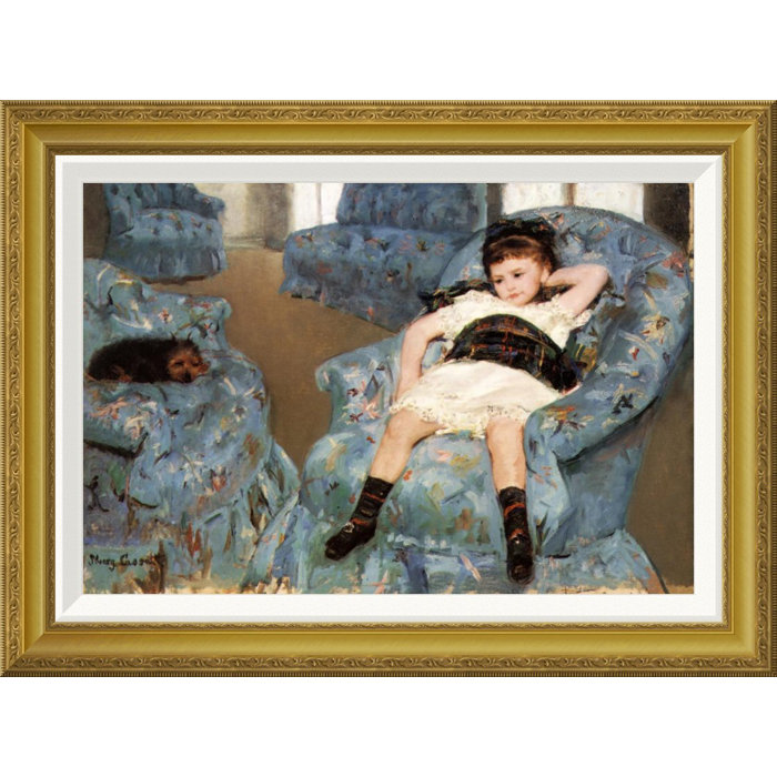 Vault W Artwork 'Little Girl In A Blue Armchair 1878' by Mary Cassatt